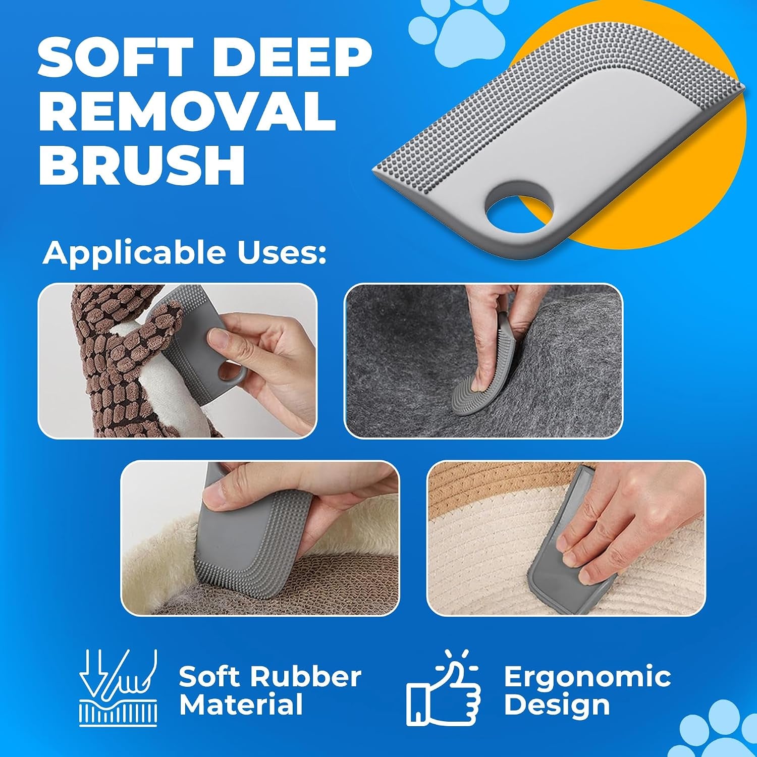 Pet Hair Removal Glove for Dogs & Cats – Dog Grooming Gloves for Shedding, Pet Hair Remover Glove – Pet Grooming Gloves, Cat Grooming Gloves & Cat Brush Glove (Glove + Pet Hair Revomal Kit)