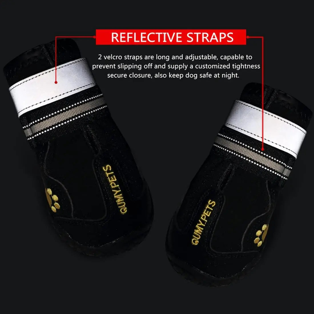 Durable Waterproof Dog Boots for Large & Medium Dogs - All-Season Paw Protectors for Snow, Rain, and Hot Pavement - Anti-Slip Sole, Size 8