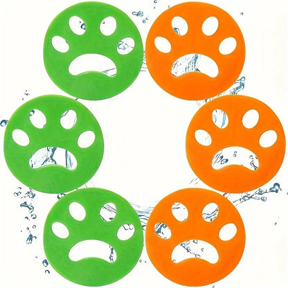 Effortless Pet Hair Removal: 4-Pack Double-Sided Silicone Cat Claw Washable Cleaning Tools for Clothes and Laundry