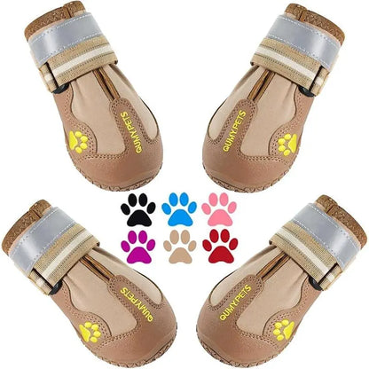 Durable Waterproof Dog Boots for Large & Medium Dogs - All-Season Paw Protectors for Snow, Rain, and Hot Pavement - Anti-Slip Sole, Size 8